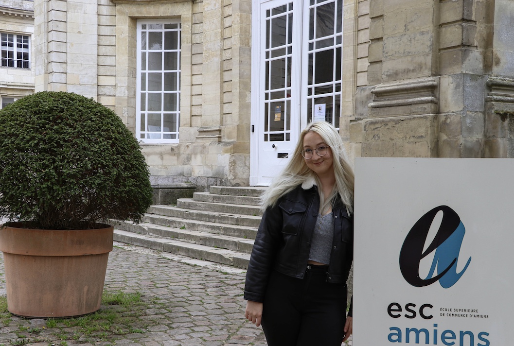 Marketing student Marieta Lokk internship at Amiens Business School, France